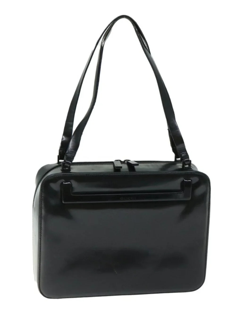 GUCCI Hand Bag Leather Black 001 3091 002113 Auth im458
